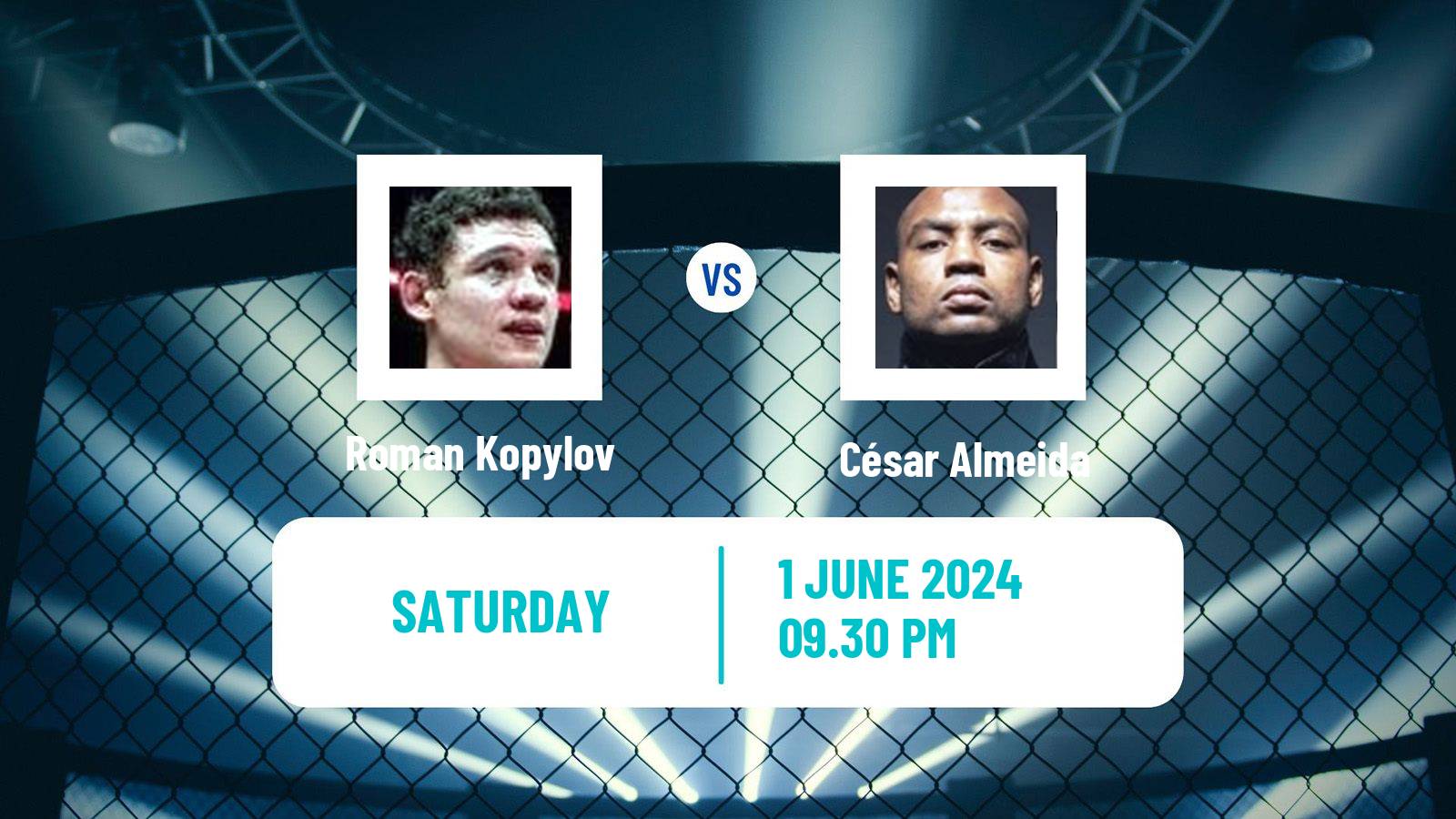 MMA Middleweight UFC Men César Almeida - Roman Kopylov