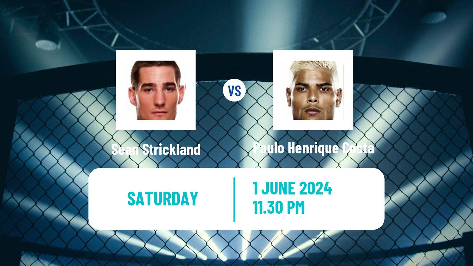 MMA Middleweight UFC Men Sean Strickland - Paulo Henrique Costa