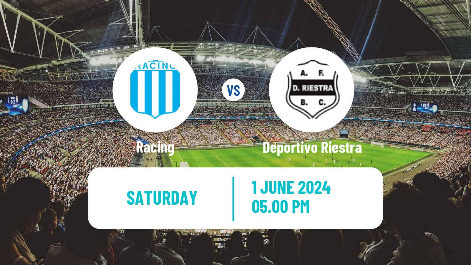 Soccer Argentinian Liga Profesional Racing - Deportivo Riestra