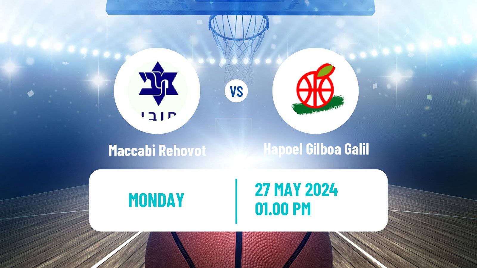 Basketball Israeli Liga Leumit Basketball Maccabi Rehovot - Hapoel HaEmek