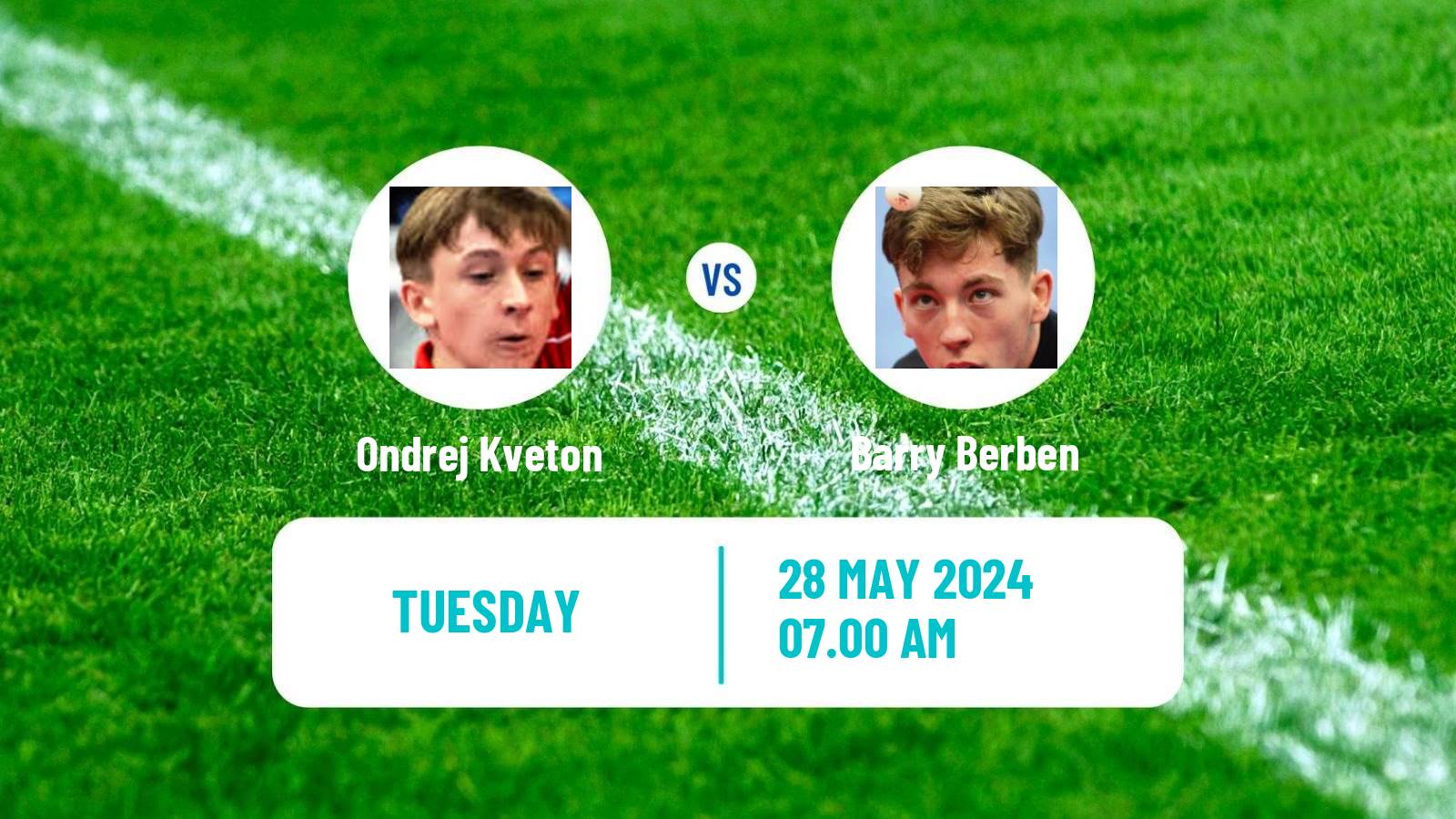Table tennis Tt Star Series Men Ondrej Kveton - Barry Berben