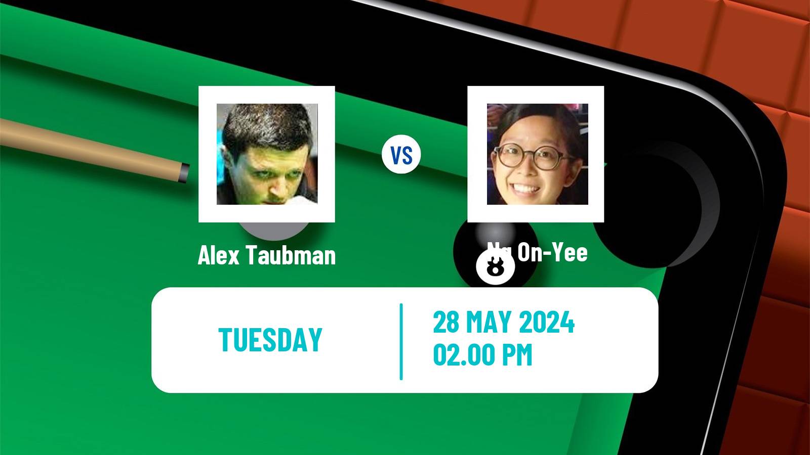Snooker Qualifying School 2 Alex Taubman - Ng On-Yee