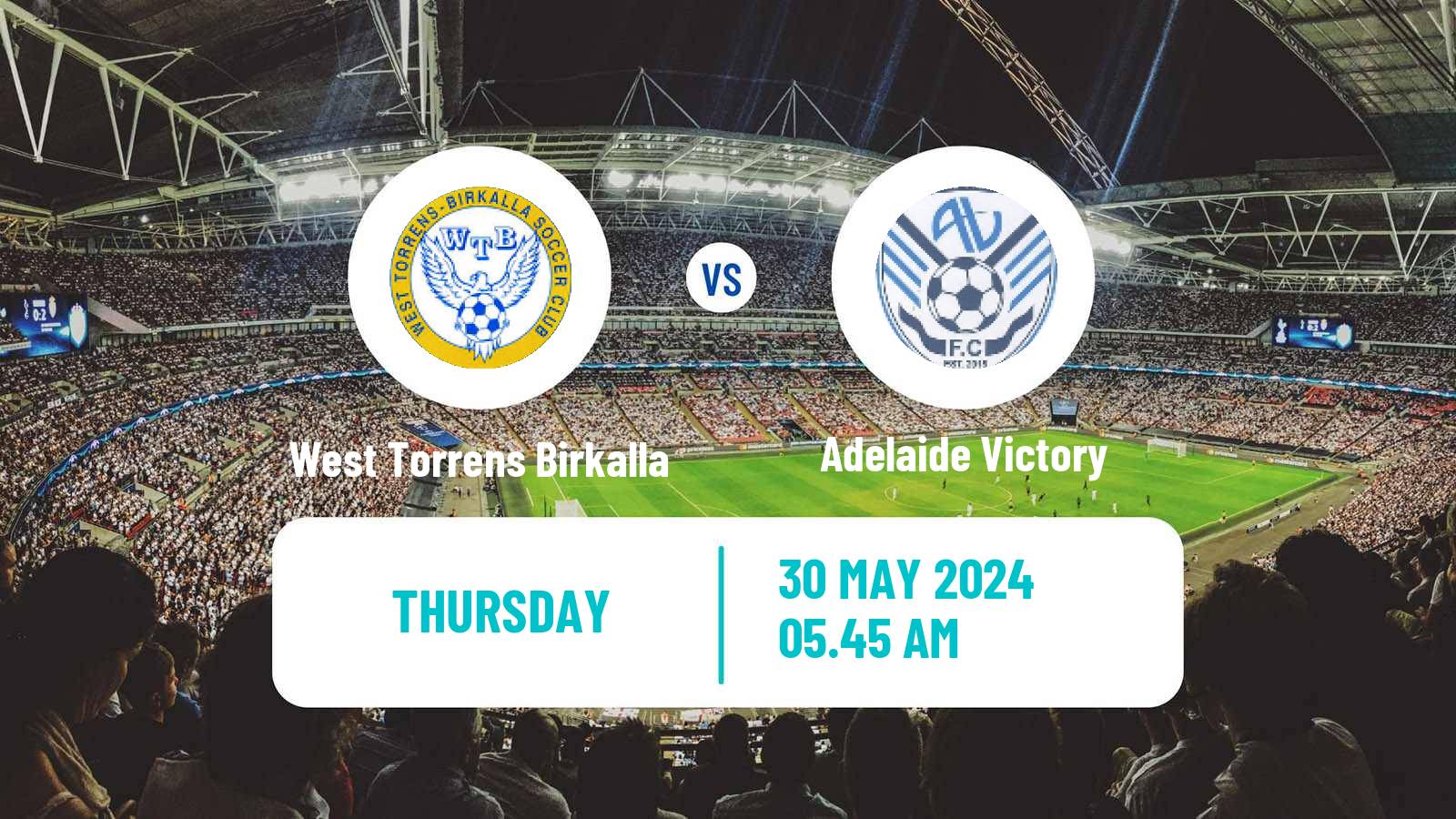 Soccer Australian SA State League West Torrens Birkalla - Adelaide Victory