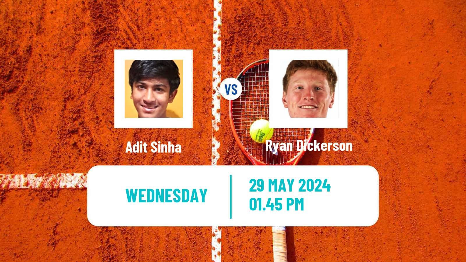 Tennis ITF M15 San Diego Ca Men Adit Sinha - Ryan Dickerson