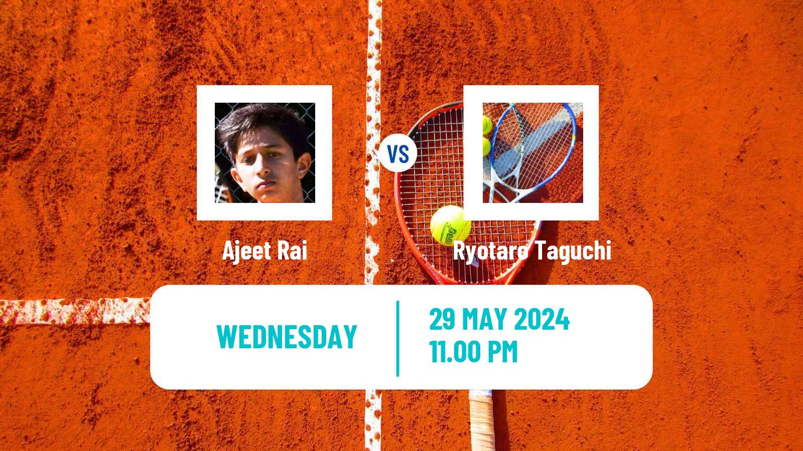 Tennis ITF M25 Baotou Men Ajeet Rai - Ryotaro Taguchi