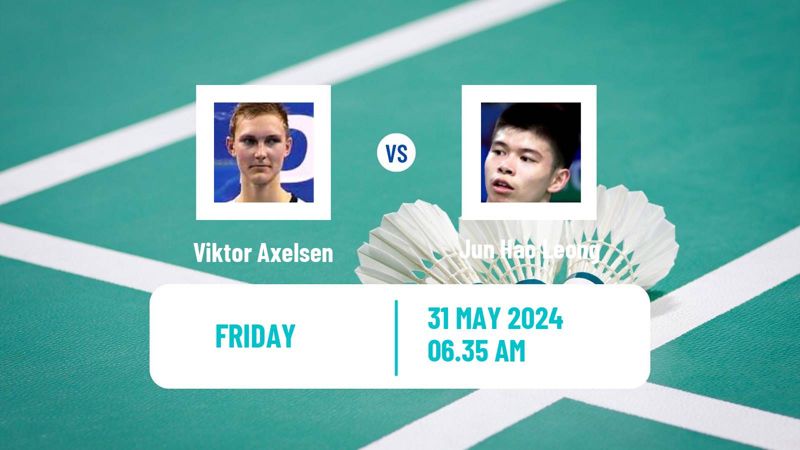 Badminton BWF World Tour Singapore Open Men Viktor Axelsen - Jun Hao Leong