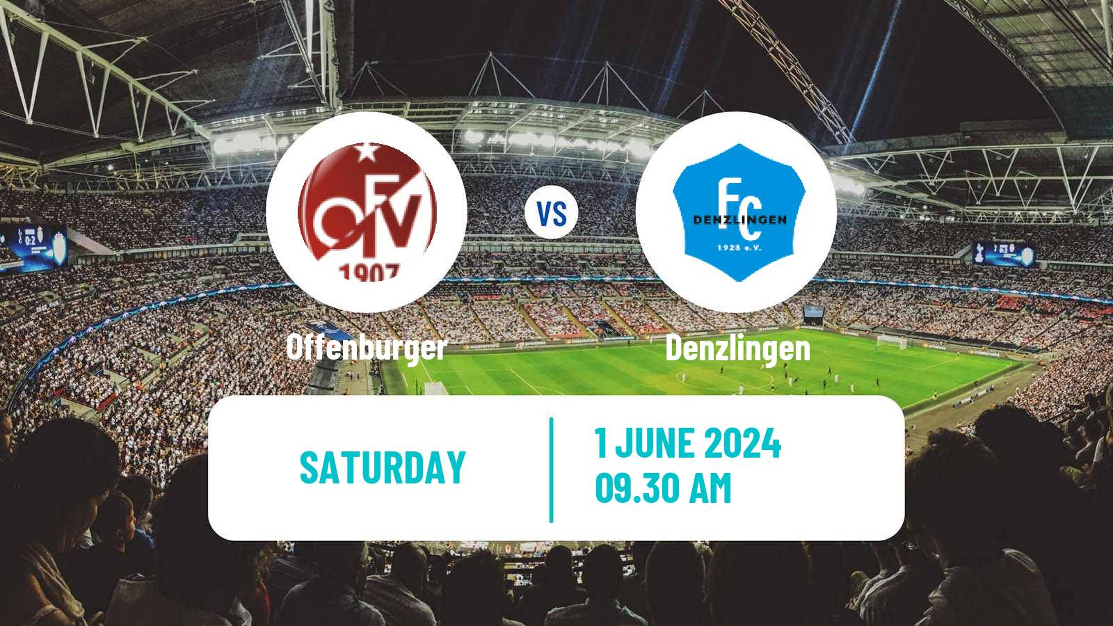 Soccer German Oberliga Baden-Württemberg Offenburger - Denzlingen