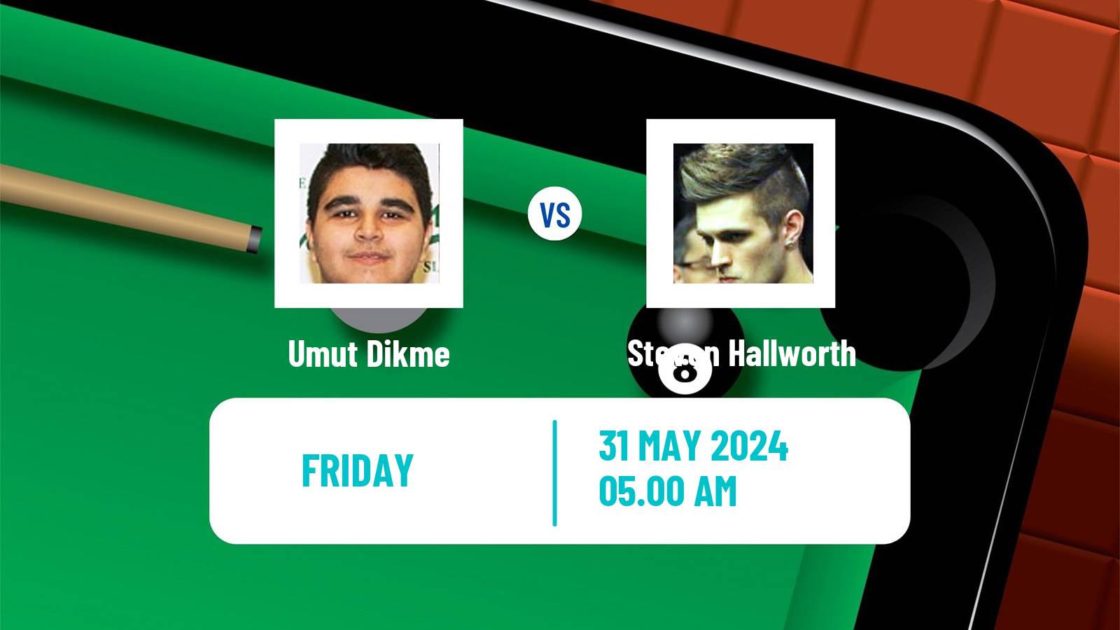 Snooker Qualifying School 2 Umut Dikme - Steven Hallworth