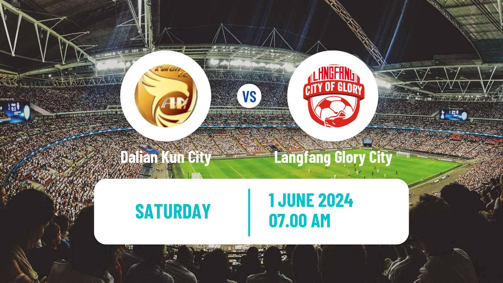 Soccer Chinese Yi League Dalian Kun City - Hangzhou Linping Wuyue