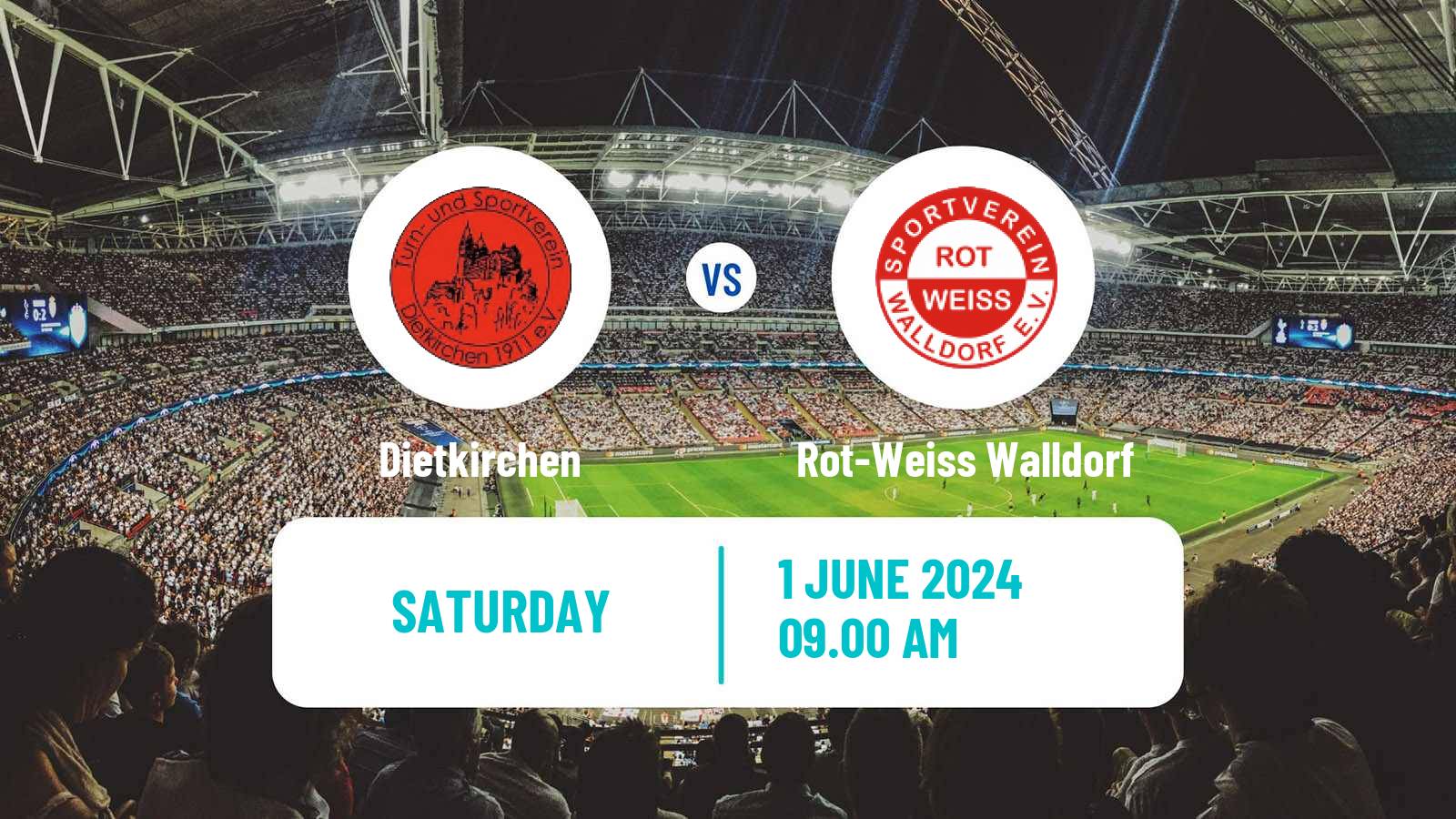 Football German Oberliga Hessen Dietkirchen - Rot-Weiss Walldorf