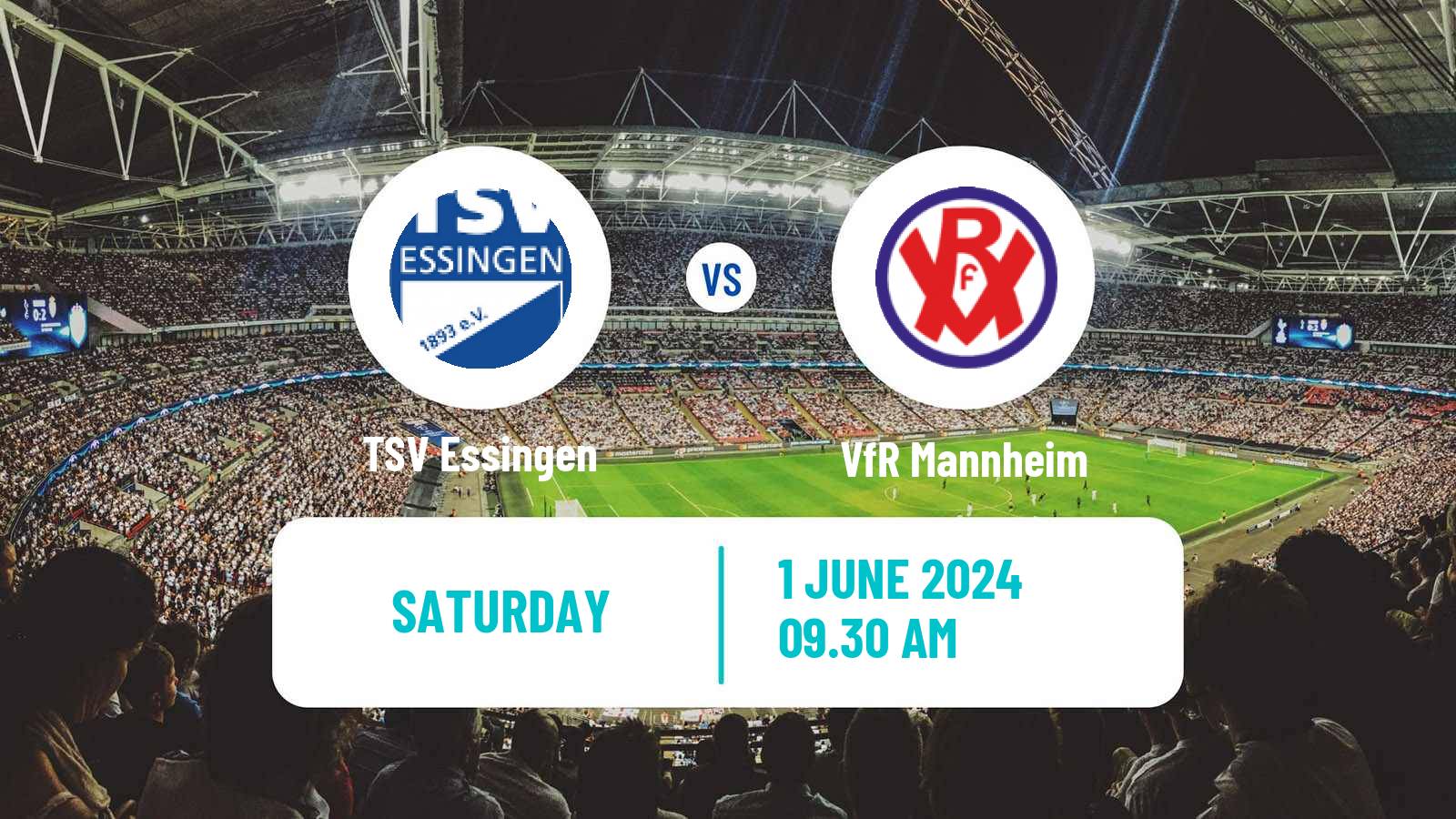 Football German Oberliga Baden-Württemberg Essingen - VfR Mannheim