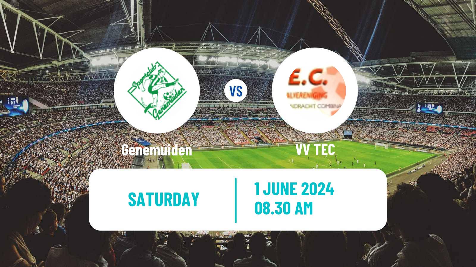 Soccer Dutch Tweede Divisie Genemuiden - TEC