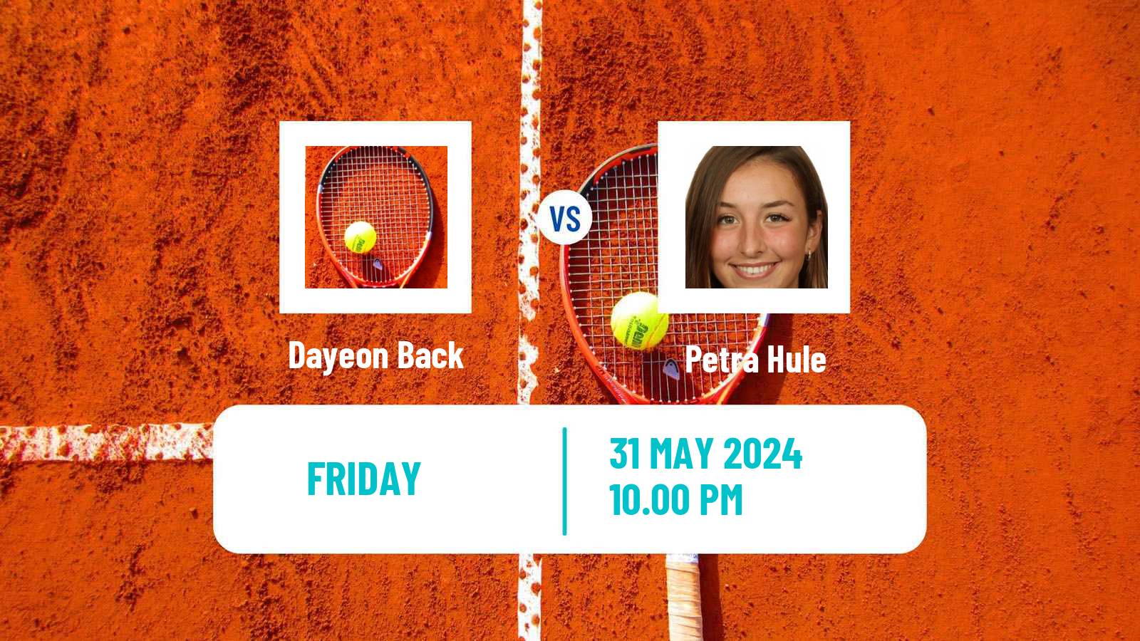 Tennis ITF W35 Changwon Women Dayeon Back - Petra Hule