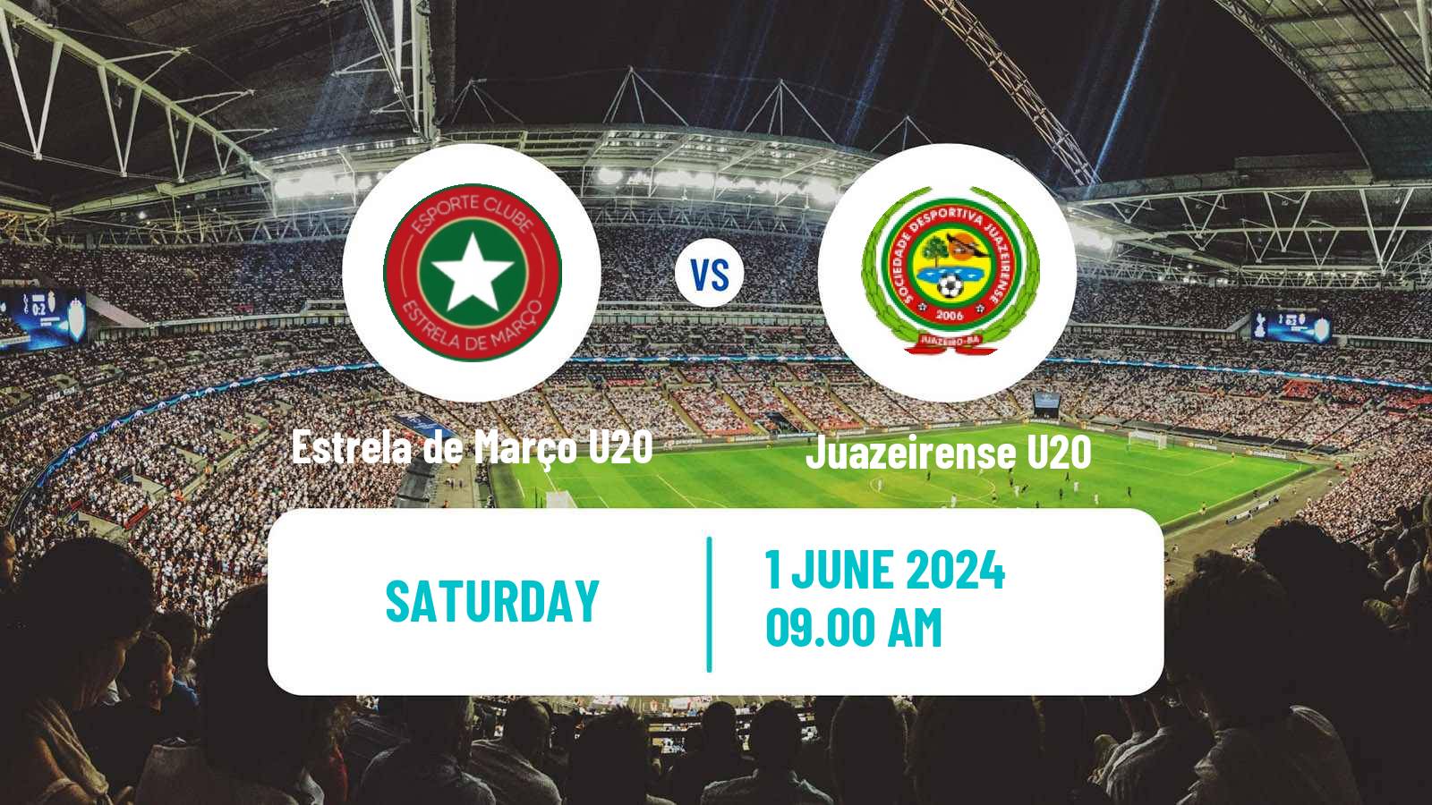 Soccer Brazilian Baiano U20 Estrela de Março U20 - Juazeirense U20
