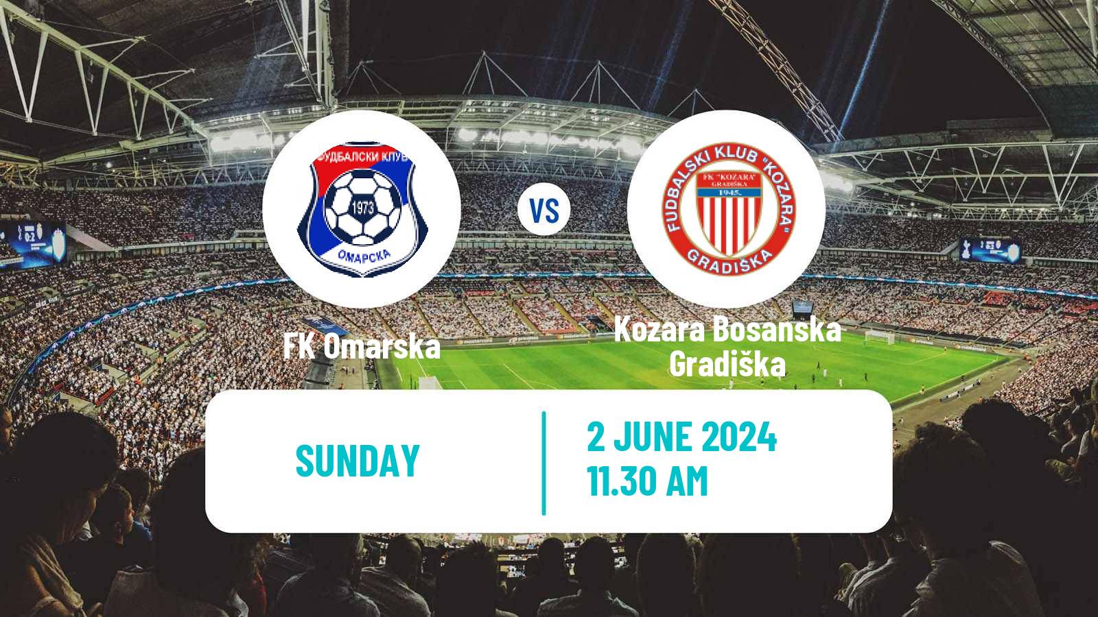 Football Bosnian Prva Liga RS Omarska - Kozara Bosanska Gradiška