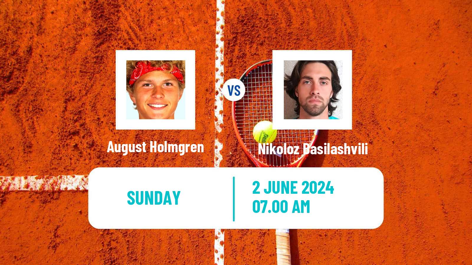 Tennis Heilbronn Challenger Men August Holmgren - Nikoloz Basilashvili