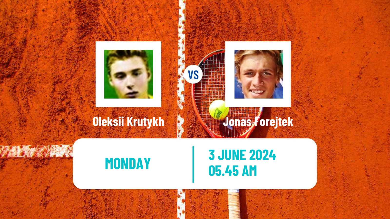 Tennis Heilbronn Challenger Men Oleksii Krutykh - Jonas Forejtek