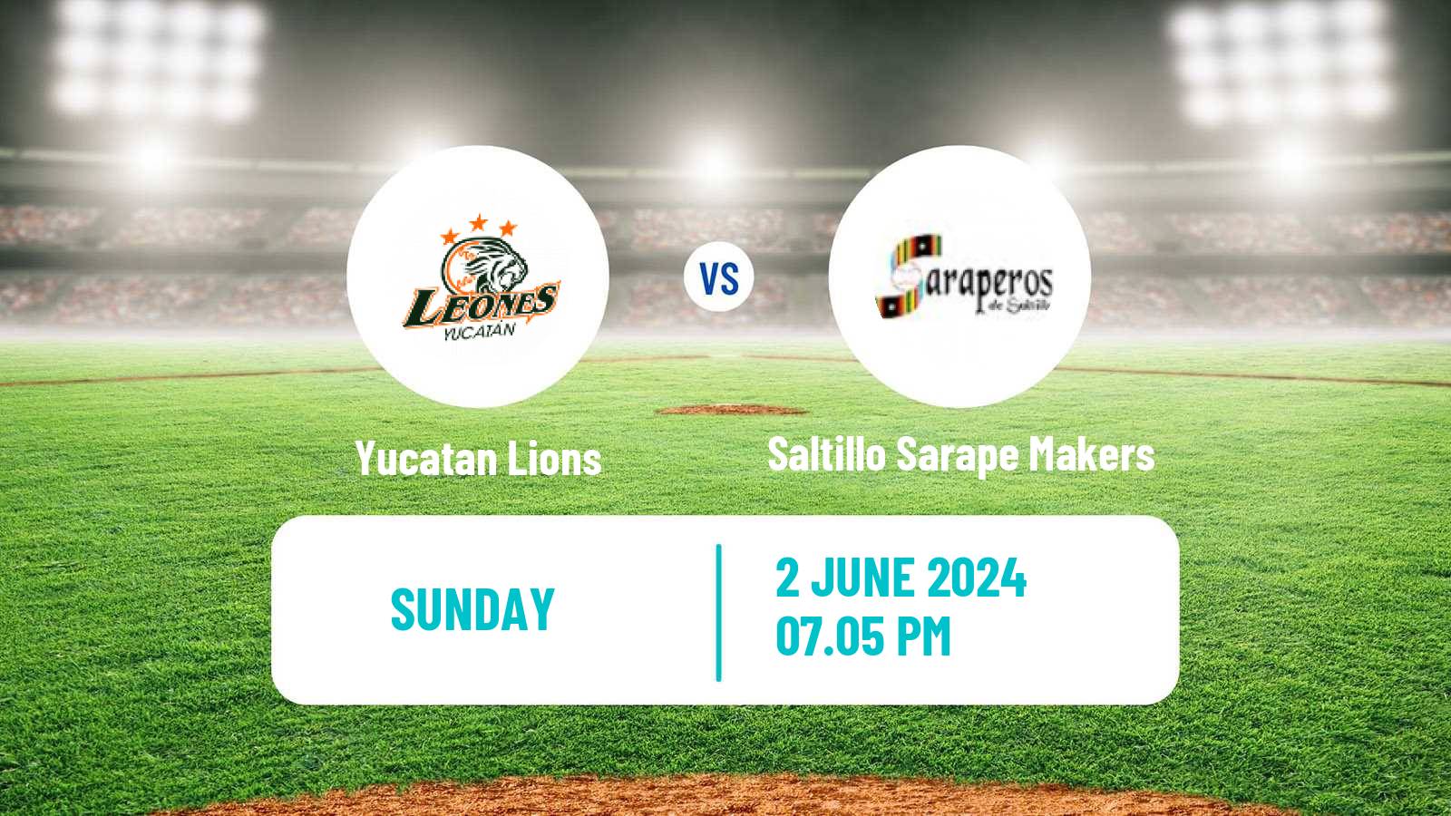 Baseball LMB Yucatan Lions - Saraperos de Saltillo
