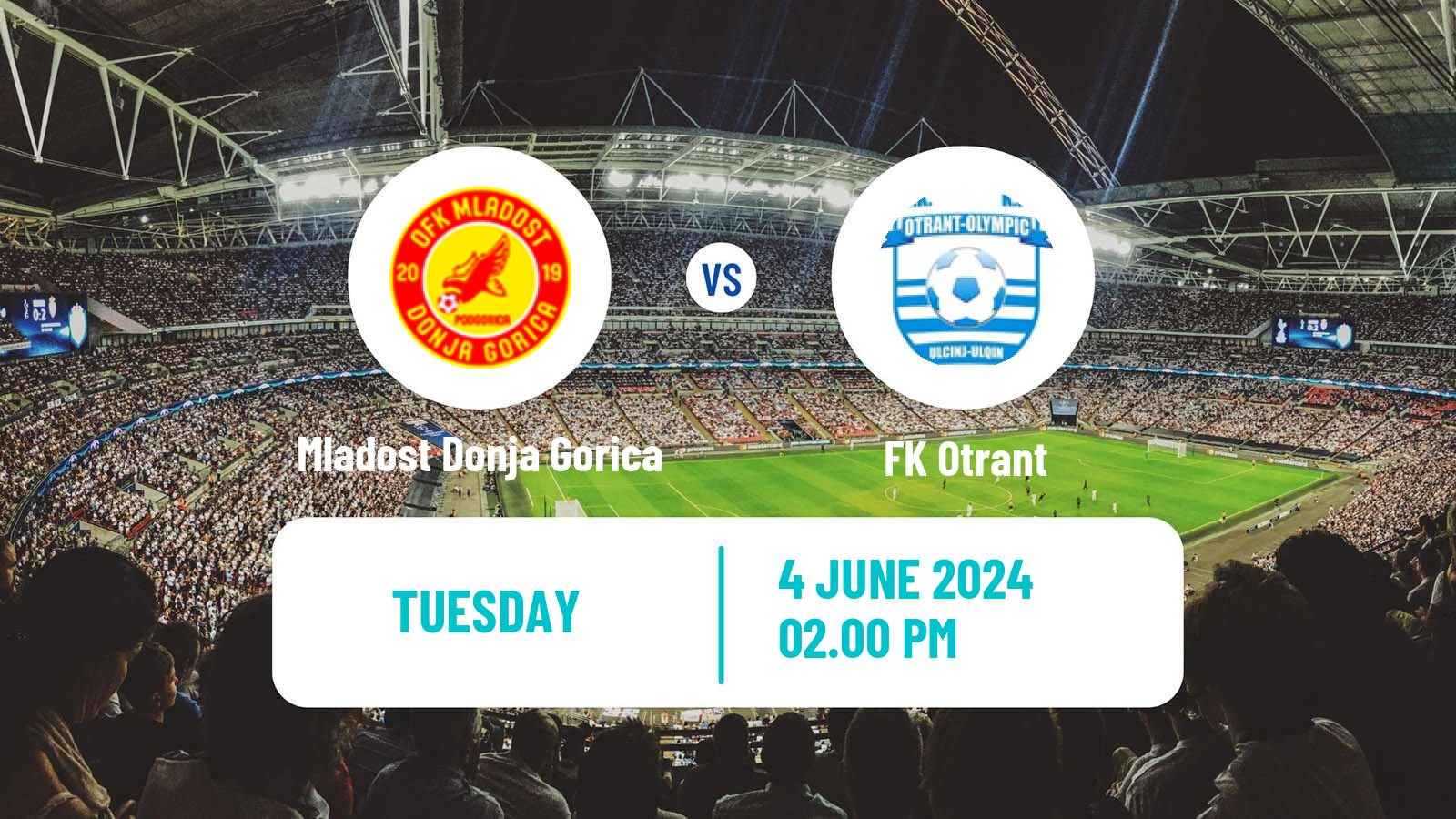 Soccer Montenegrin Druga Liga Mladost Donja Gorica - Otrant