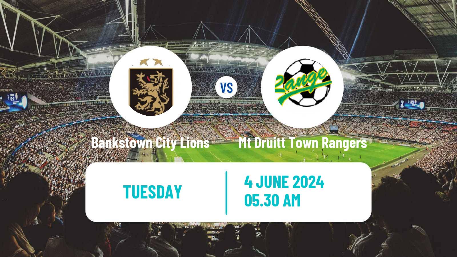 Football Australian NSW League One Bankstown City Lions - Mt Druitt Town Rangers