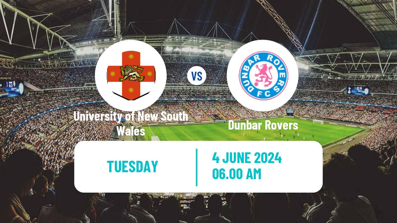 Football Australian NSW League One University of New South Wales - Dunbar Rovers