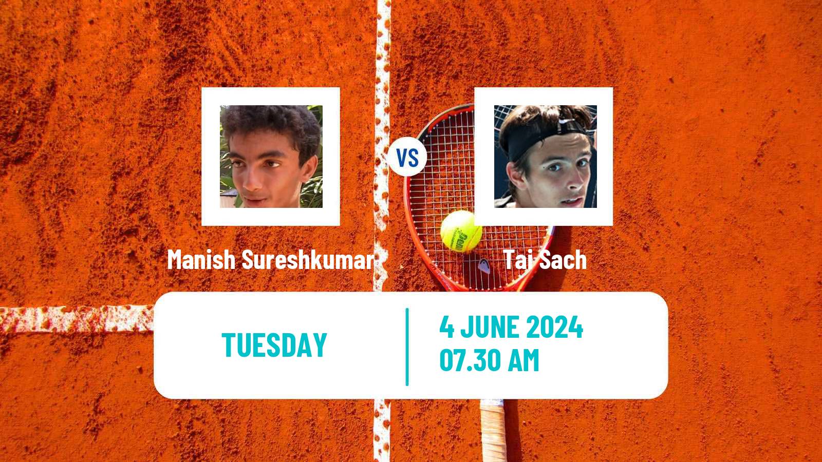 Tennis ITF M15 Monastir 23 Men 2024 Manish Sureshkumar - Tai Sach