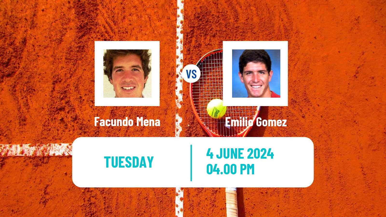 Tennis Santa Fe Challenger Men Facundo Mena - Emilio Gomez