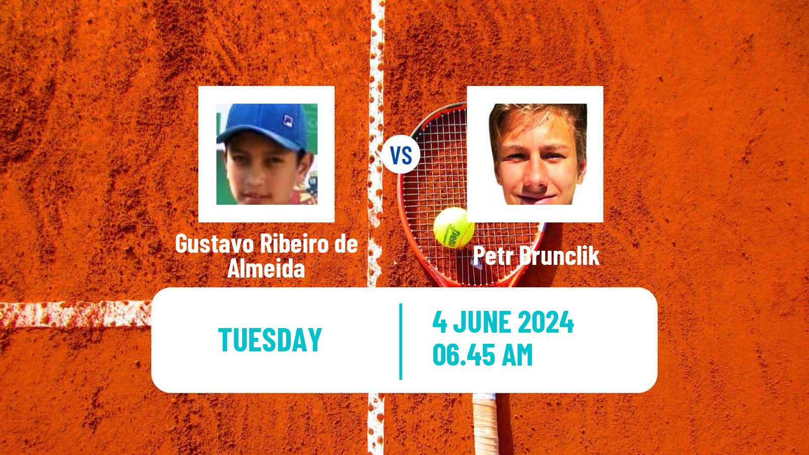 Tennis Boys Singles French Open Gustavo Ribeiro de Almeida - Petr Brunclik