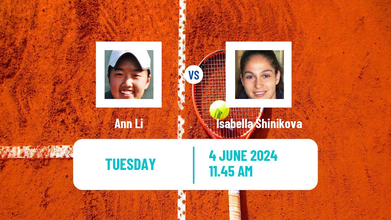Tennis Bari Challenger Women Ann Li - Isabella Shinikova