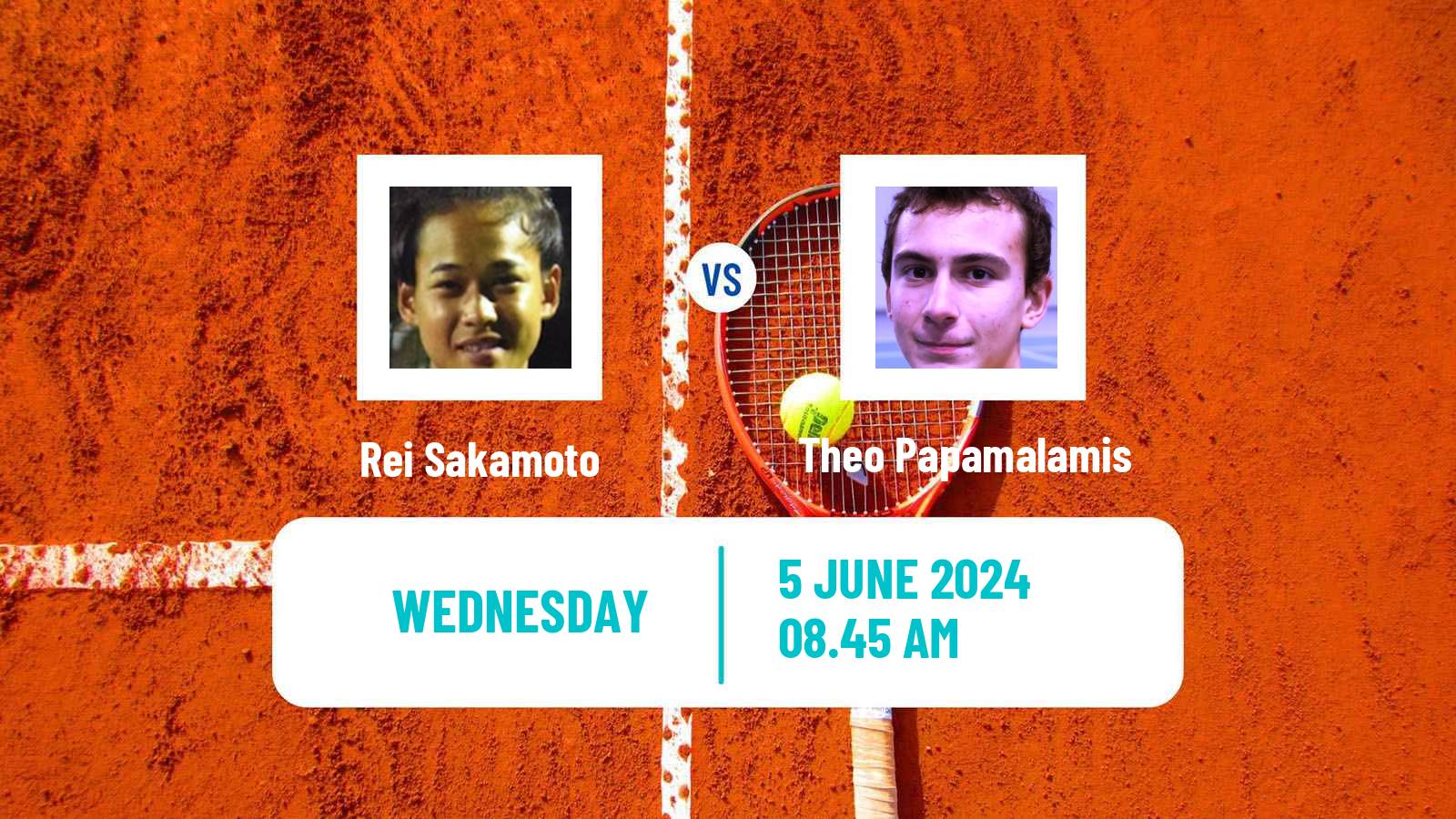 Tennis Boys Singles French Open Rei Sakamoto - Theo Papamalamis