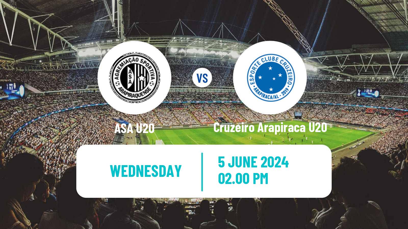 Soccer Brazilian Alagoano U20 ASA U20 - Cruzeiro Arapiraca U20