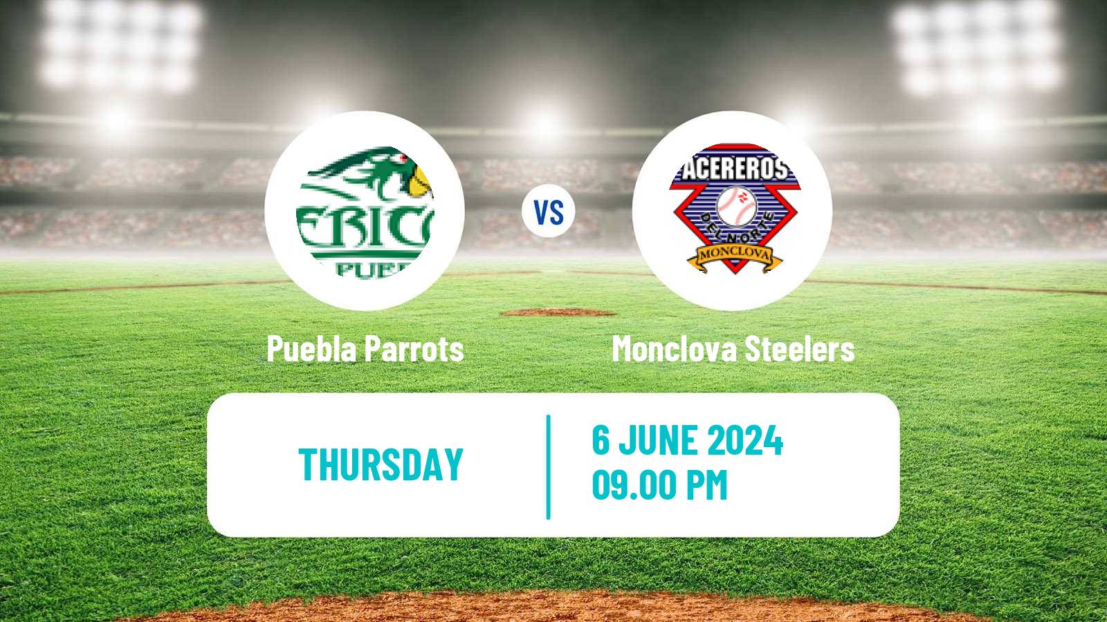 Baseball LMB Puebla Parrots - Monclova Steelers