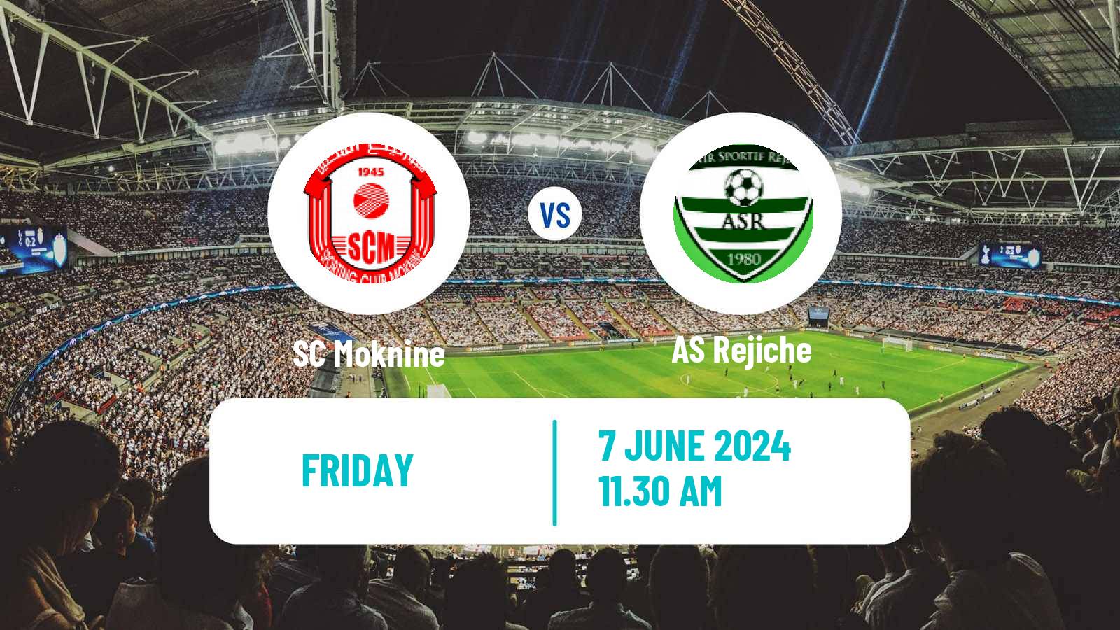 Soccer Tunisian Ligue 2 Moknine - Rejiche