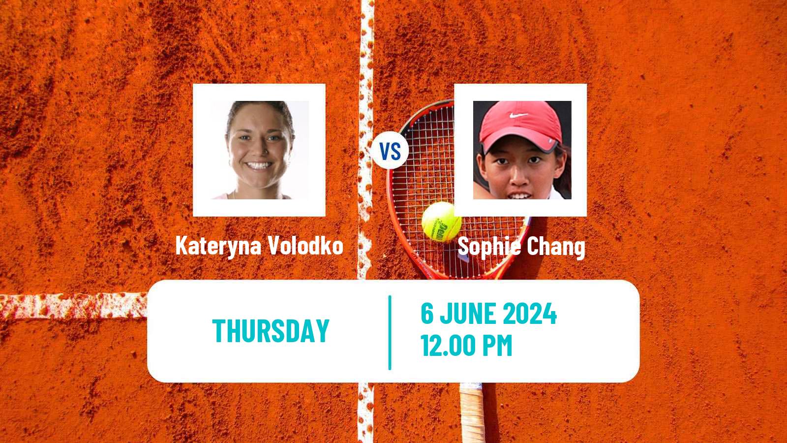 Tennis ITF W75 Sumter Sc Women Kateryna Volodko - Sophie Chang