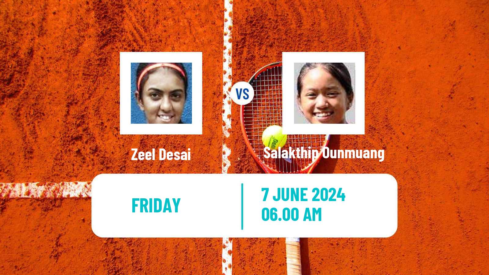 Tennis ITF W15 Monastir 21 Women Zeel Desai - Salakthip Ounmuang