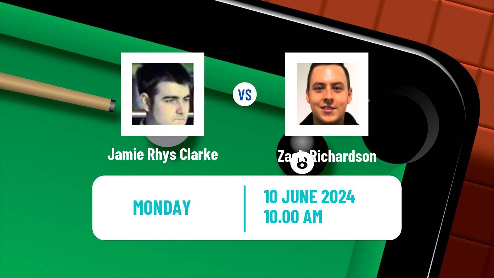 Snooker Championship League Jamie Rhys Clarke - Zack Richardson