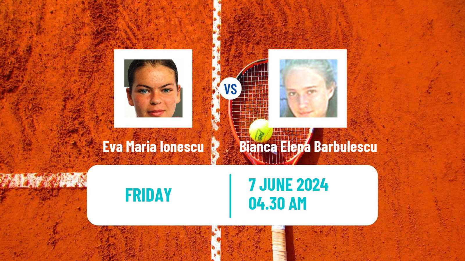 Tennis ITF W15 Focsani Women Eva Maria Ionescu - Bianca Elena Barbulescu