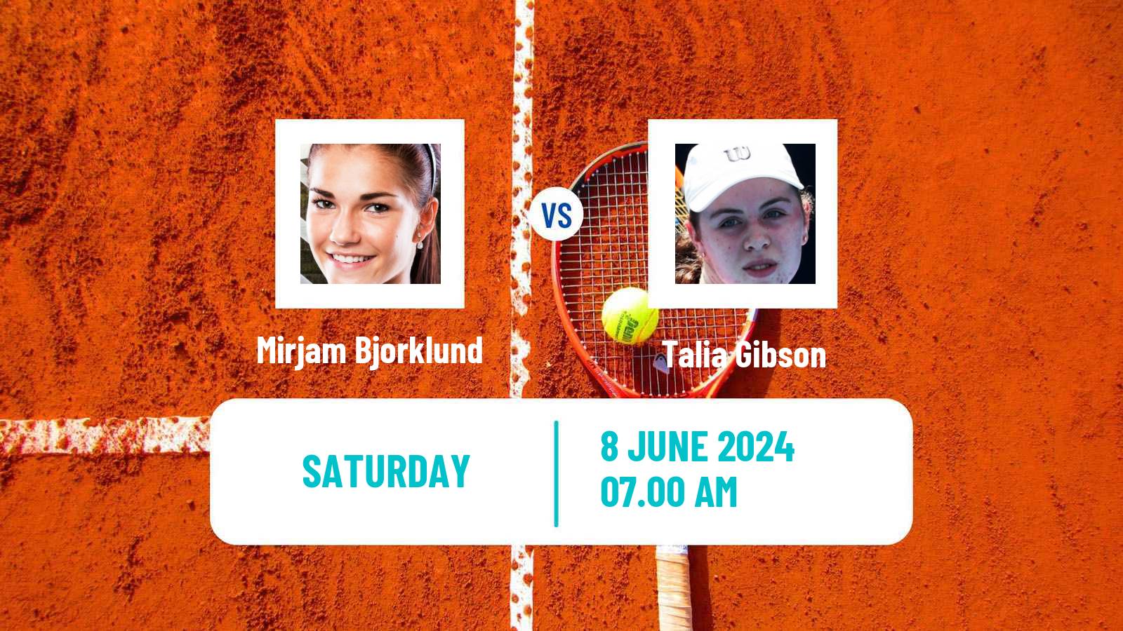 Tennis WTA Nottingham Mirjam Bjorklund - Talia Gibson