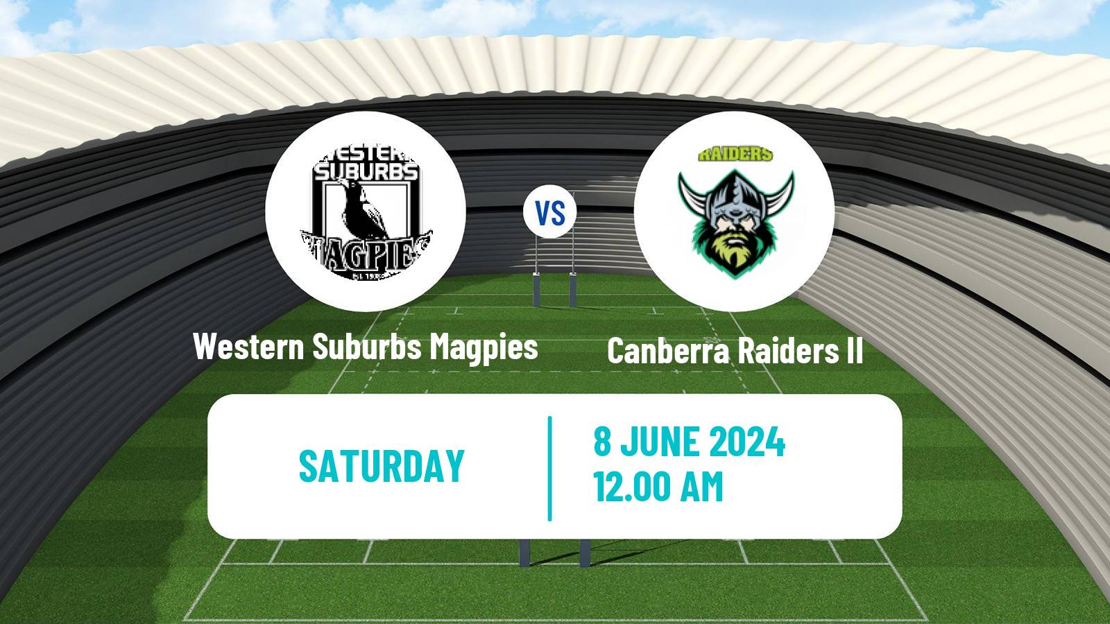 Rugby league Australian NSW Cup Western Suburbs Magpies - Canberra Raiders II