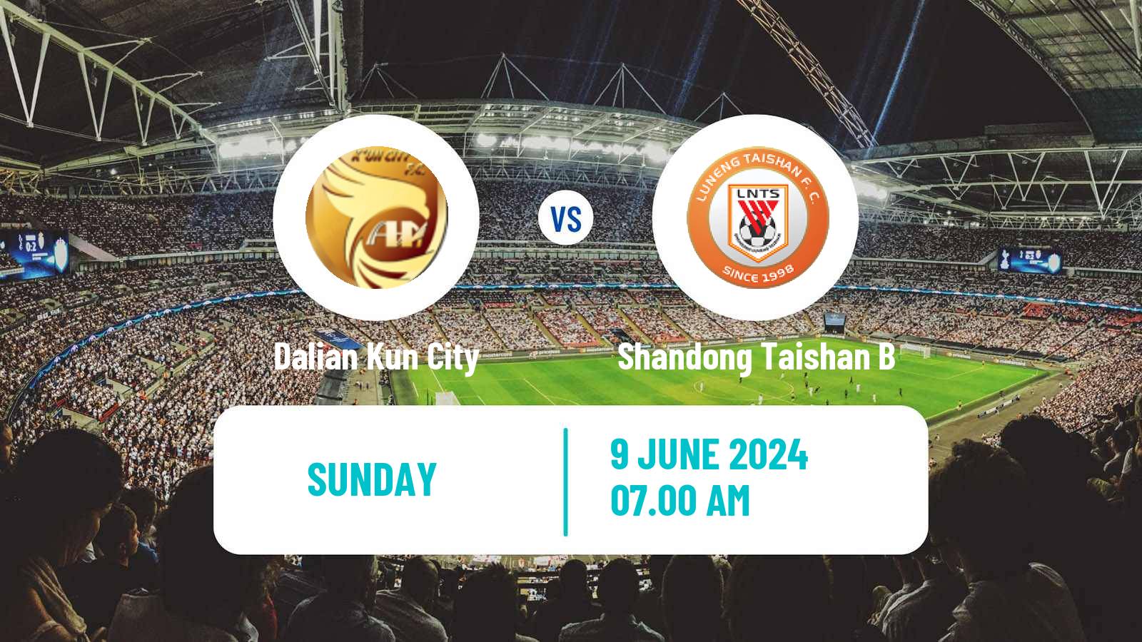 Soccer Chinese Yi League Dalian Kun City - Shandong Taishan B