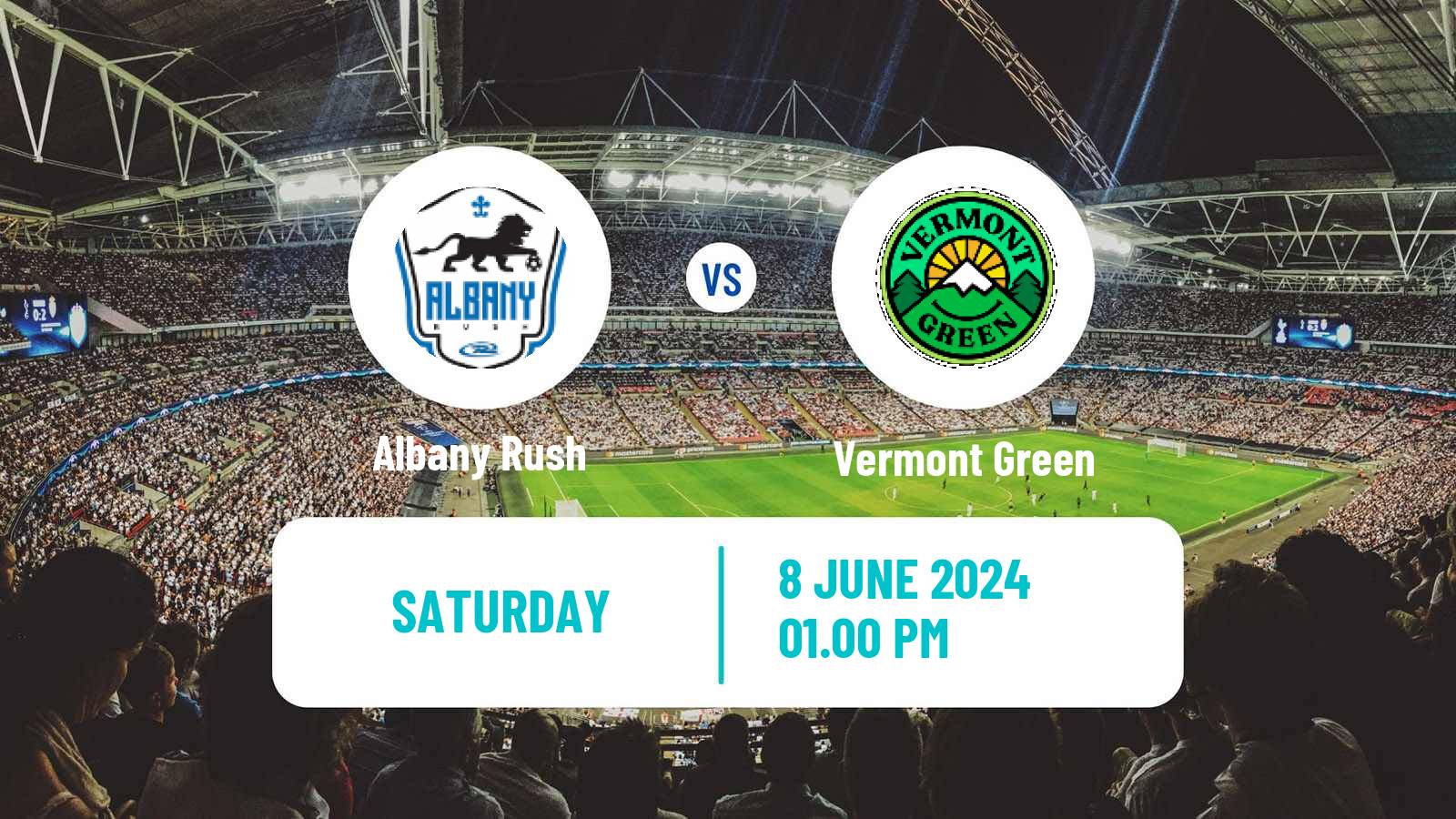 Soccer USL League Two Albany Rush - Vermont Green
