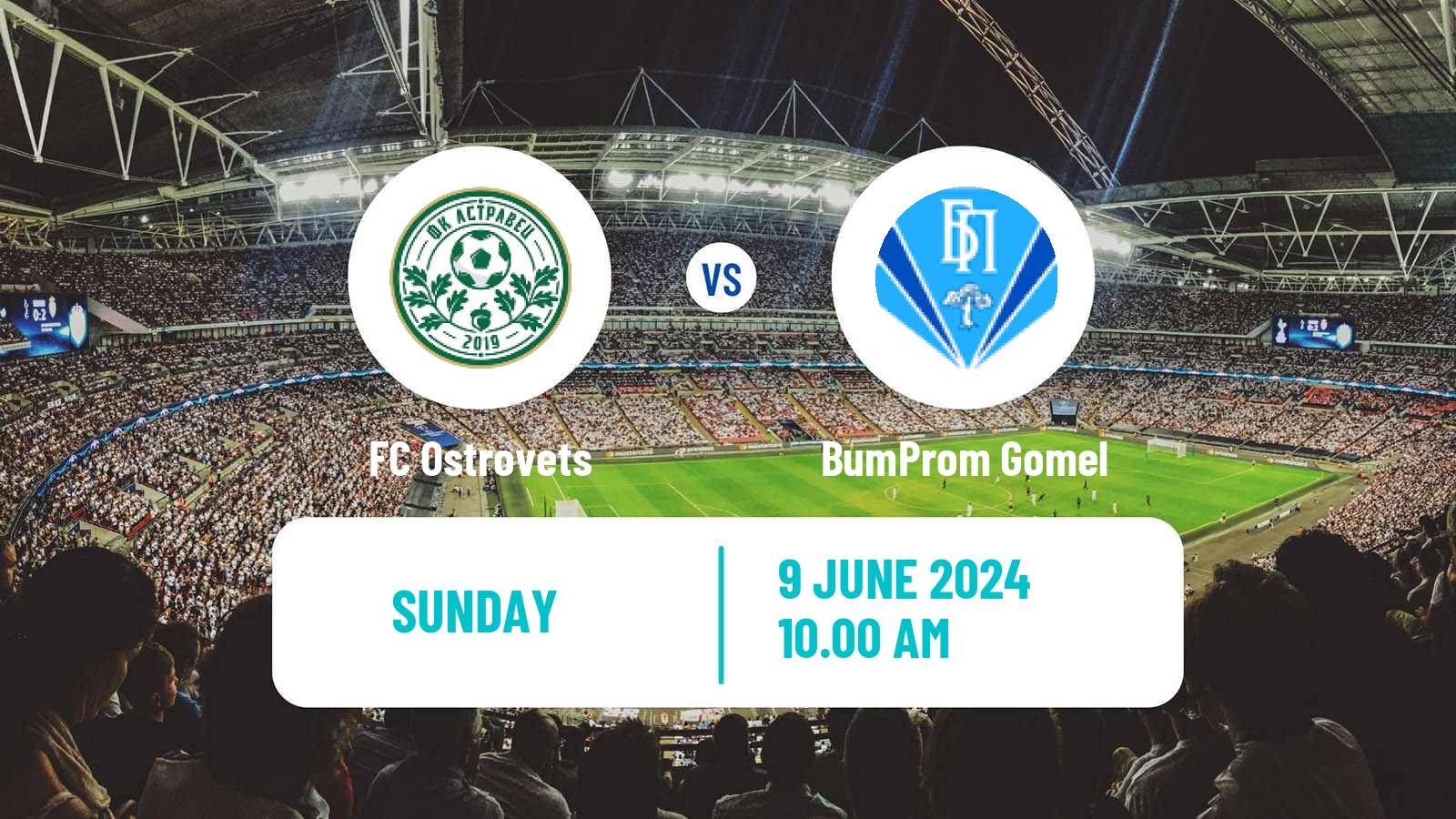 Soccer Belarusian Pershaya Liga Ostrovets - BumProm Gomel