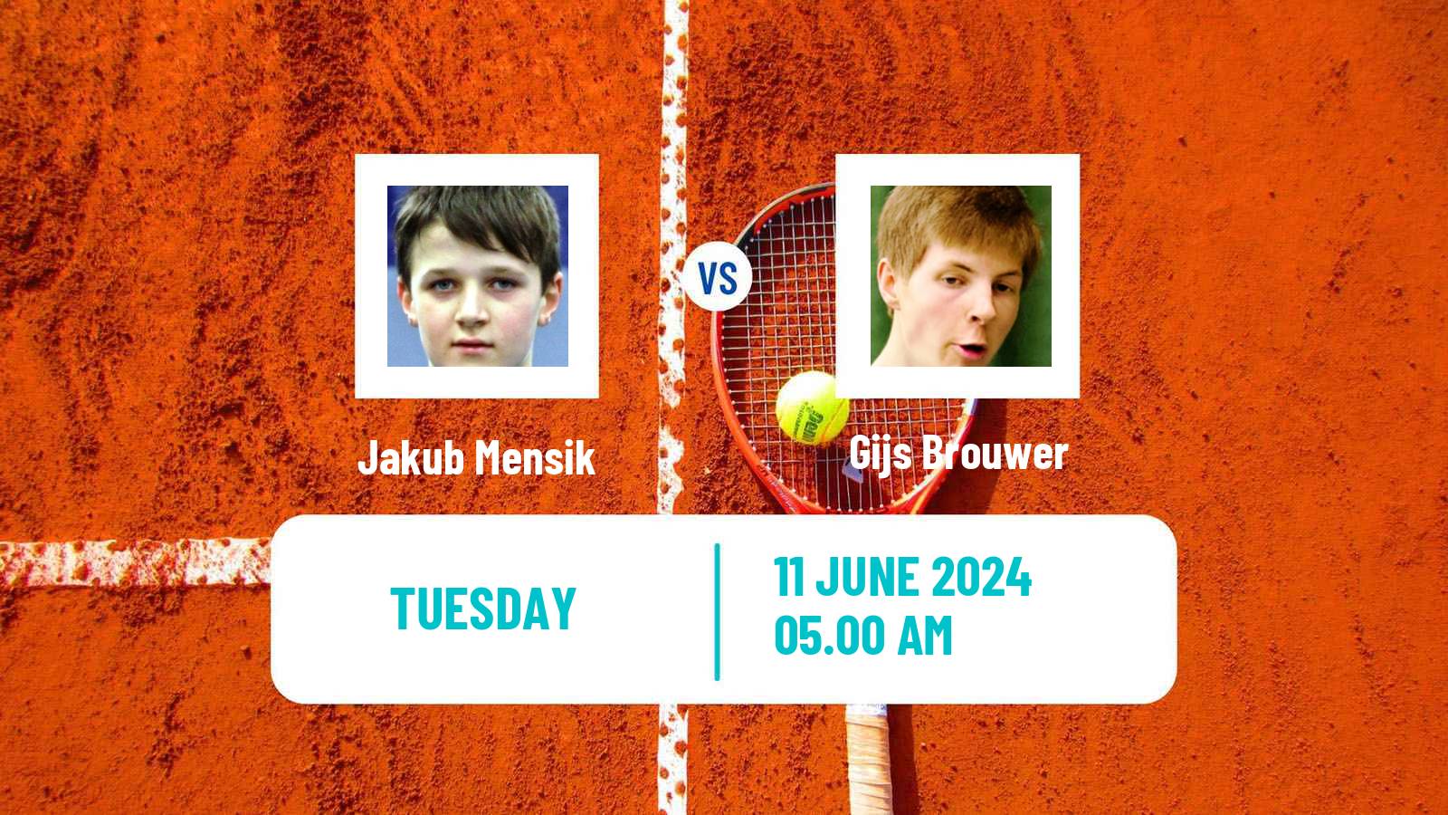 Tennis ATP Hertogenbosch Jakub Mensik - Gijs Brouwer
