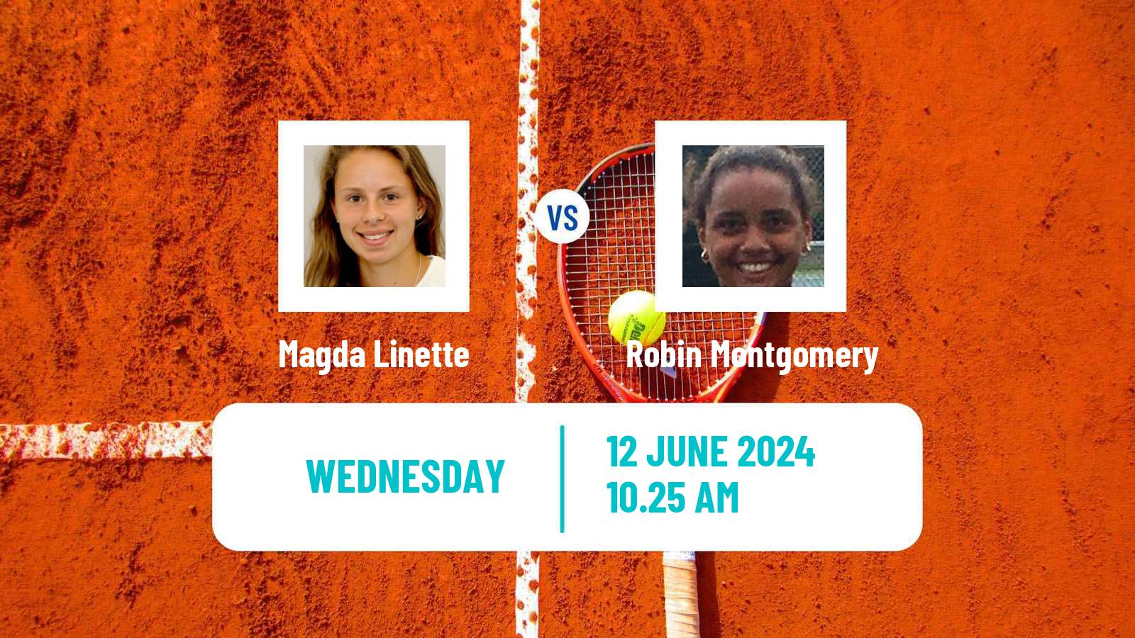 Tennis WTA Hertogenbosch Magda Linette - Robin Montgomery