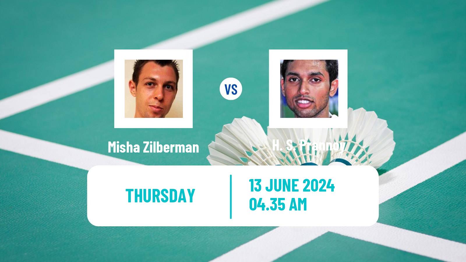 Badminton BWF World Tour Australian Open Men Misha Zilberman - H. S. Prannoy