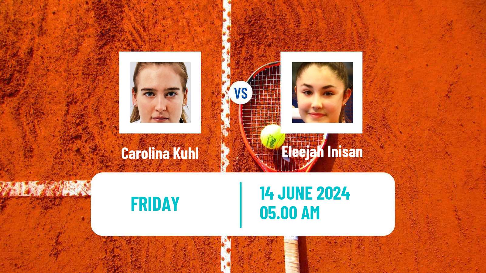 Tennis ITF W15 Madrid 2 Women Carolina Kuhl - Eleejah Inisan