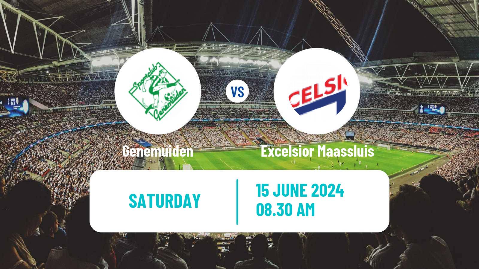 Soccer Dutch Tweede Divisie Genemuiden - Excelsior Maassluis