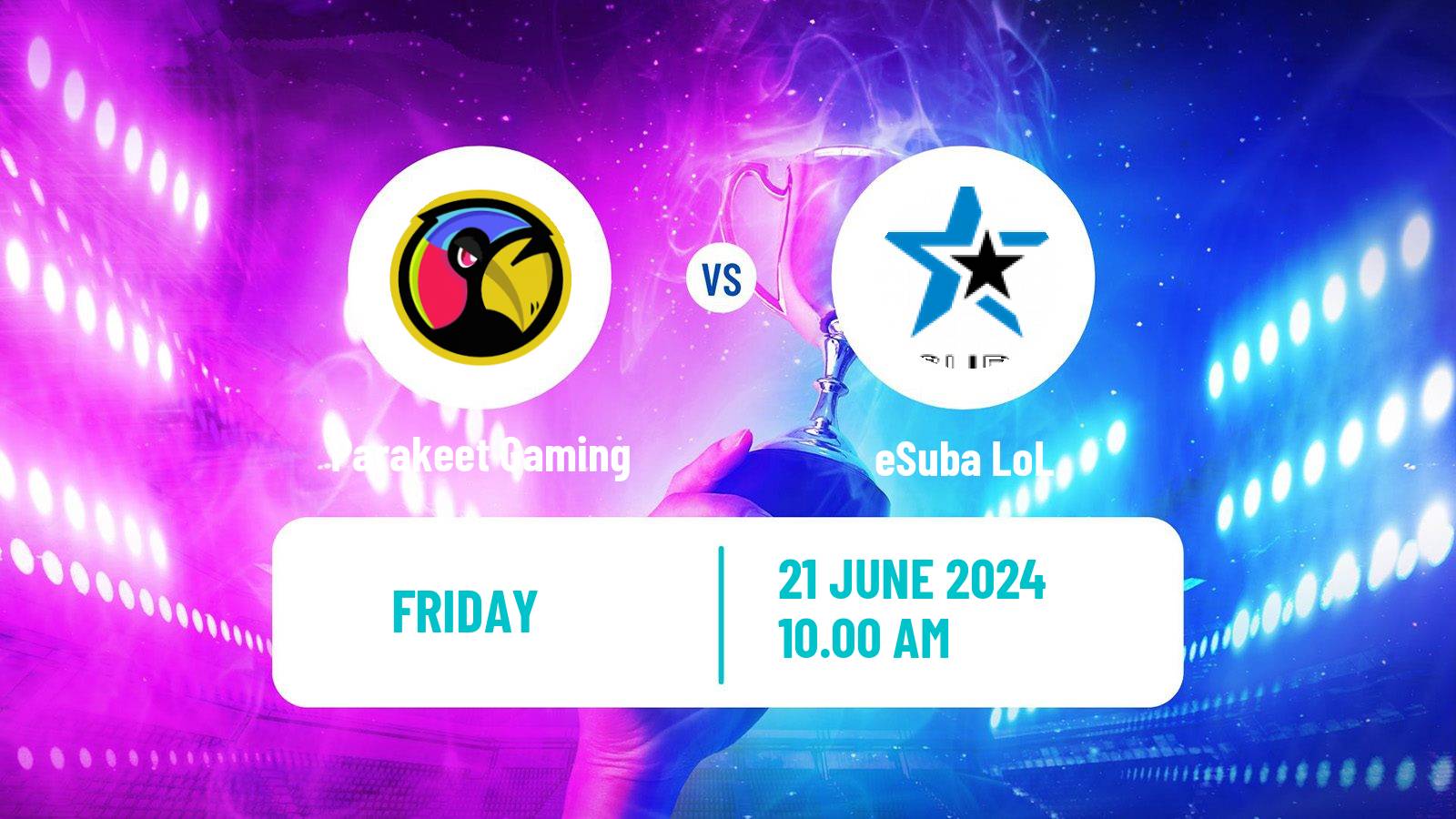 Esports League Of Legends Hitpoint Masters Parakeet Gaming - eSuba