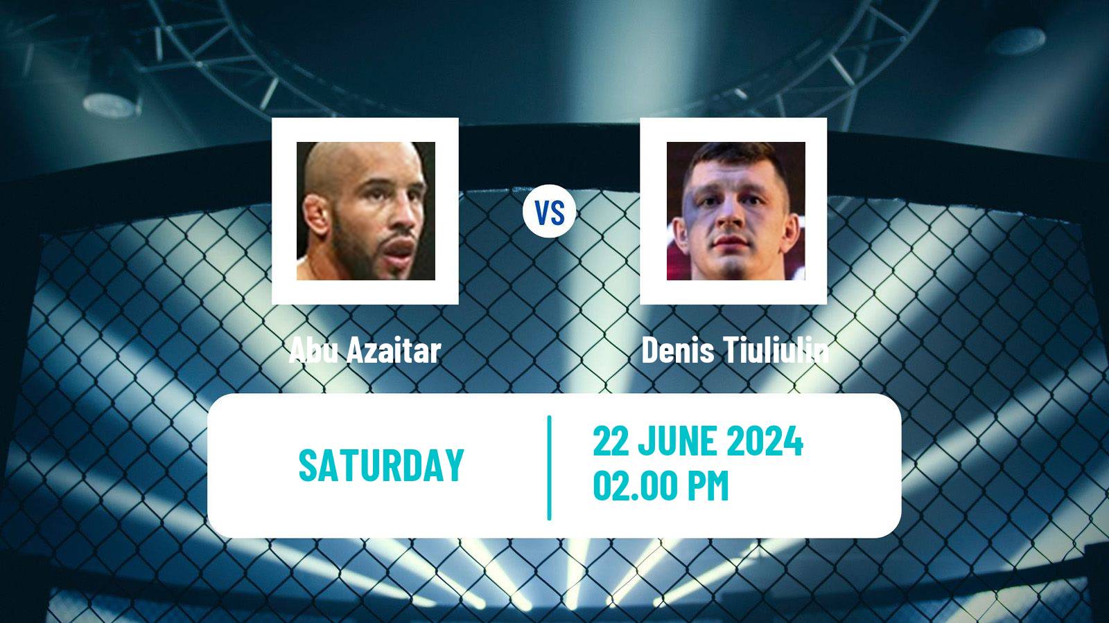 MMA Middleweight UFC Men Abu Azaitar - Denis Tiuliulin