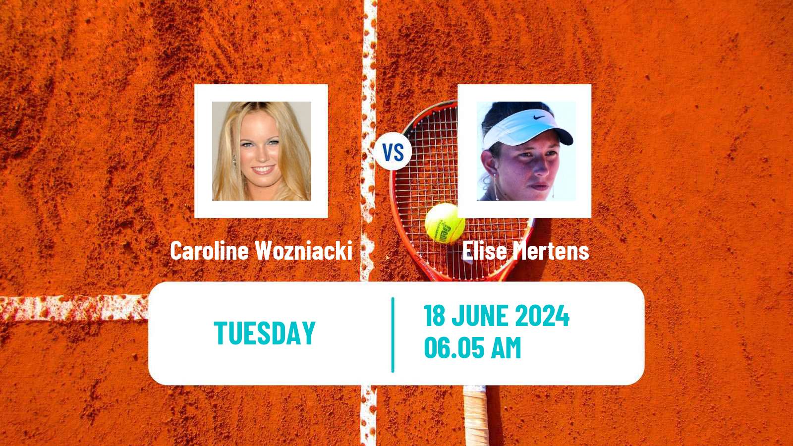 Tennis WTA Birmingham Caroline Wozniacki - Elise Mertens